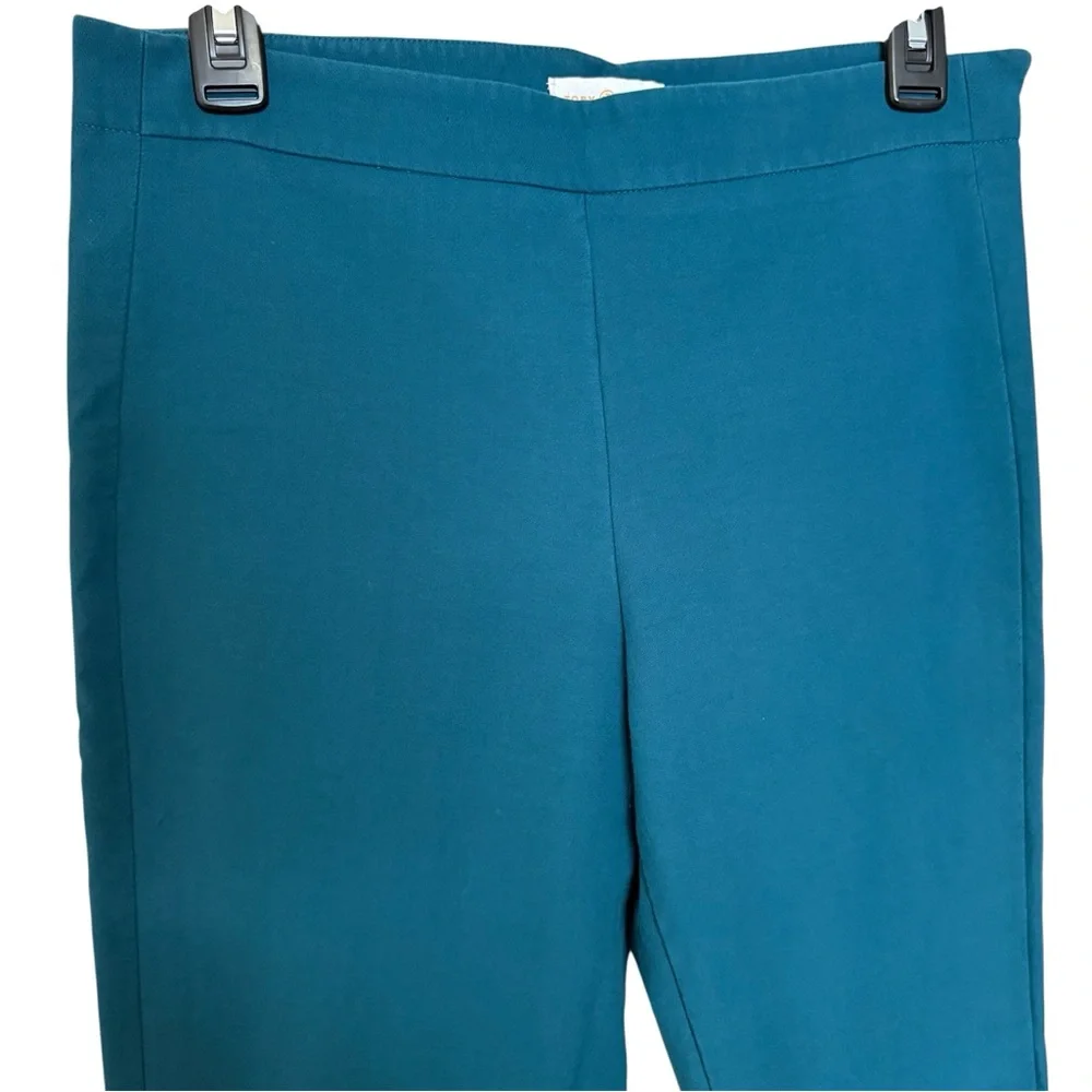 Tory Burch Teal Skinny Ankle Dress Pants Womens Size 8